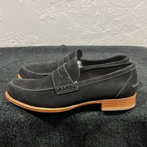🔥🔥 TO BOOT NEW YORK Adam Dereck Black Suede Penny Loafers Italy Sz 9 - PERFECT - Picture 7 of 12